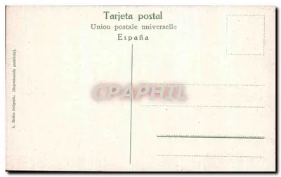Barcelonę — Widok miasta z wzniesienia Tibidabo — L. Roisin, fot. Barcelona — Rewers