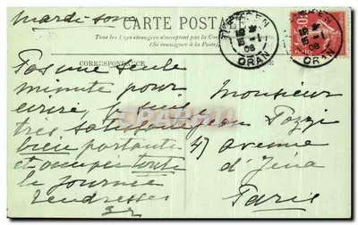 Tlemcen — O Michelet — O Hospital — Coleção Destombel — Verso