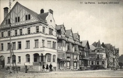 La Panne. A Digue, lado oeste — vista arquitetônica — La Faillite, Edição Bonheur