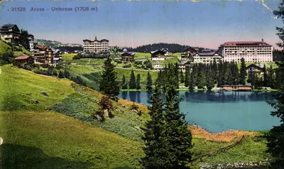 Bilhete postal antigo Arosa Untersee