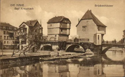 A Nahe em Bad Kreuznach — Brückenhäuser — editor não identificado