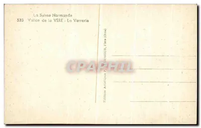 A Vale da Vére - A Fábrica de Vidro — P. Lourasseur, série 533 — Verso