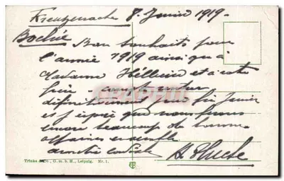Radium-Solbad Kreuznach — Kurhaus — éditeur Trinks & Co. G.m.b.H., Leipzig, n°1 — Verso