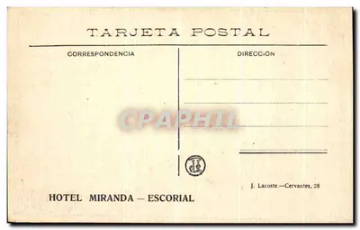 El Escorial — Ogólny widok klasztoru z El Romeral — Hotel Miranda — Rewers