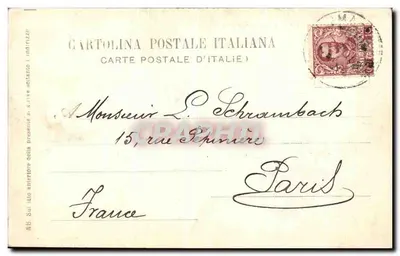Piazza del Re - Florence - scène de carrosses - Antieke ansichtkaart n°965 — Achterkant