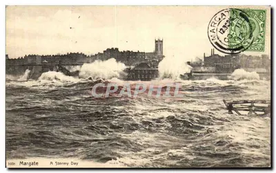 Margate — Dzień burzowy — seria pocztówek Victoria, n°1088