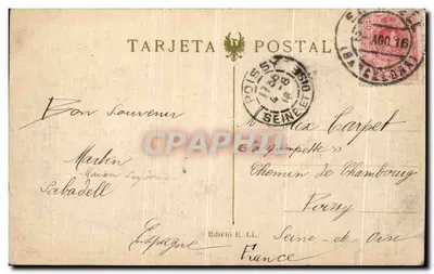 Sabadell — Passeig de la Industria — Edição E. L.L. — Verso