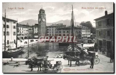 Lago di Garda — Riva Chegada do vapor — L'Ammon Brescia n° 8499
