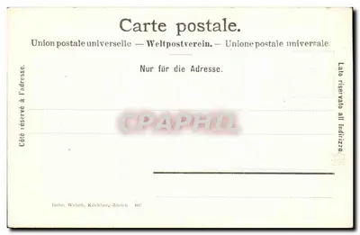 Kościół w Castagnole — widok jeziora i gór — Gebr. Wehrli, Kilchberg-Zürich, nr 6115 — Rewers