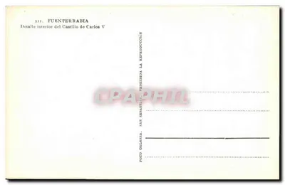 Fuenterrabia — Szczegół wnętrza zamku Karola V — Photo San Galarza — Rewers