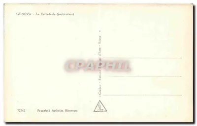 Genova - Katedra (szczegół) — wydawca Grafina, nr 72742 — Rewers