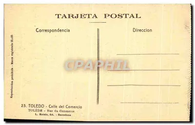 Toledo — Straße des Handels — L. Roisin, Fotograf, Barcelona — Rückseite