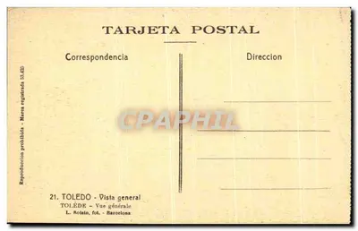 Toledo — Widok ogólny — L. Roisin, fot. - Barcelona — Rewers