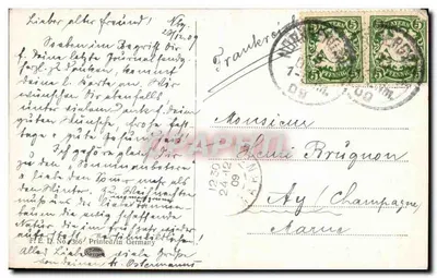 Zdekorowany drzewo choinkowy — Wydawca E. E. D. No. 366 — Wydrukowany w Niemczech — Rewers