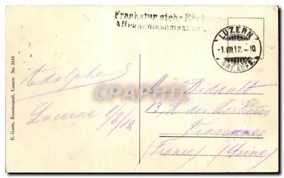 Gütschbahn v. Hotel Gütsch — Luzern — E. Goetz, Kunstanstalt, Luzern — Verso