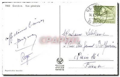 Genève — Algemene uitzicht — Uitgave Jaeger — Achterkant