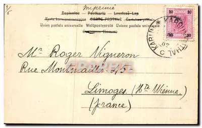 Praga - Altstädter Ring com Teinkirche — editor 'Poste-Restaunte, Praga (Áustria)' — Verso