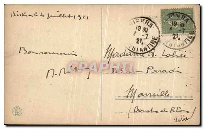 Święta miasto — widok medyny z kamelami — wydawca nieznany, nr 911 — Rewers