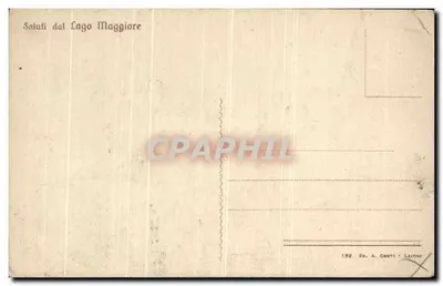 Estátua de S. Carlo — Arona (Lago Maggiore) — Editor A. Centi - Lavendo, n° 182 — Verso