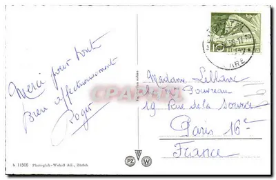 Suiza — Lugar/Tema principal — Photoglob-Wehrli AG, n° h 11506 — Reverso