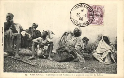 Casablanca - L'étonnement des Marocains à la première ascension du ballon — Jh. Bousauge, n°87