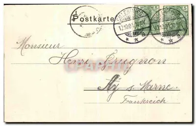 Dillenburg — vista desde as rochas de Eisensteinfelsen — editor Gehr. Richter, Dillenburg — Verso