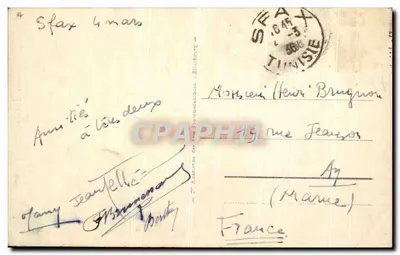 Charmeur wężów — Sfax — Wydawca CPAH 1195 — Rewers