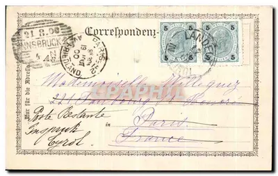 Landeck — widok panoramiczny z zamekiem — Soition Photophon Co. Zürich, n°509 — Rewers