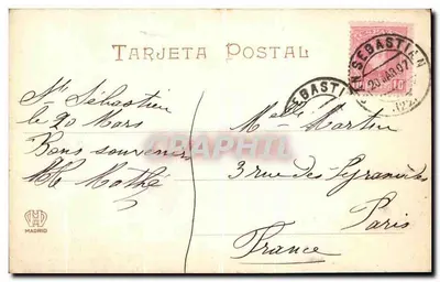 San Sebastián — O Casino — Hauser y Menet, Madrid, n°49 — Verso