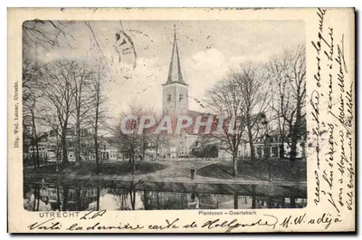 Plantsoen – Igreja de Geertekerk – Utrecht – editor Uitg. Wed. Latour, n° 2