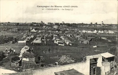 Campagne du Maroc (1907-1908) — Le Camp (3) à Casablanca — Jh. Boussuge, Casablanca