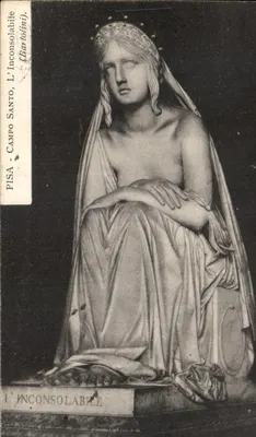 A Inconsolável — estátua de Bartolini em Pisa — editor O. Scarlatti