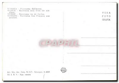Veneza - Panorama de avião — Ed. S. B. V. - Reprodução proibida N° 8909 — Verso