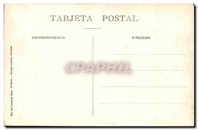 Granada — Ogólny widok Alhamary i Sierra Nevada z murów Alcazaby — seria 2 — Rewers