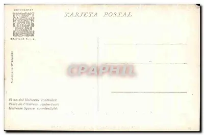 Otwarcie Międzynarodowej Wystawy w Barcelonie 1929 — Plac Uniwersalny — Wydawca: Gráficas E.I.M. — Rewers
