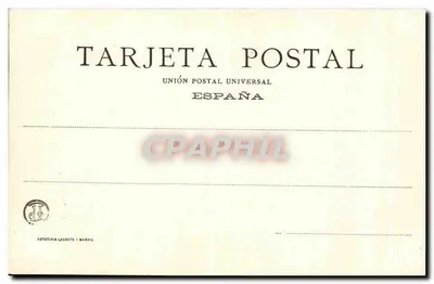 Burgos — Poort van het Kasteel van de Koning — Fototipia Lacoute, Madrid — Achterkant