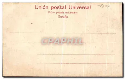 Burgos — Paseo del Espolón — Unia pocztowa światowa — Rewers