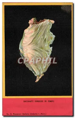 Bacchante Dançarina de Pompeia — Editor E. Ragozino, Galleria Umberto I, Nápoles