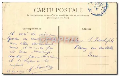 Bilhete postal antigo Nossi Be La Flotte Russa Madagascar Majunga — Verso
