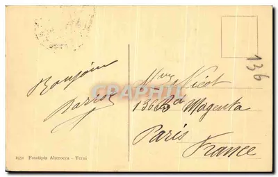 Napoli — Via Caracatolo — widok panoramiczny z kalderą Wulkanu Wезuwa — wydawca nieznany — Rewers