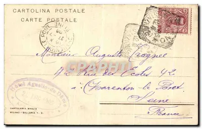 Milan - Le Corso Vittorio Emanuele - vue du Duomo, éditeur Zambetti — Achterkant