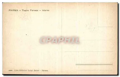 Parma — Teatro Farnese — Wewnętrzna część — wydawca Luigi Battei, nr 8896 — Rewers
