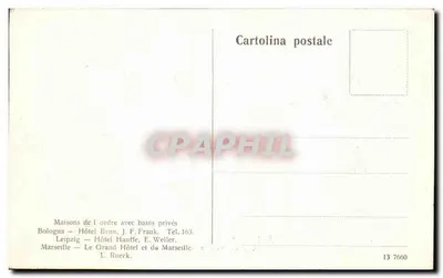 Bologna — Wnętrze Hotele Brun, XV wiek — J.F. Frank — Rewers