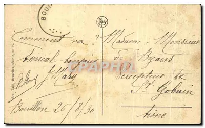 Bouillon — Castelo dos Amerois — Edição Thill, série 2, n° 55 — Verso