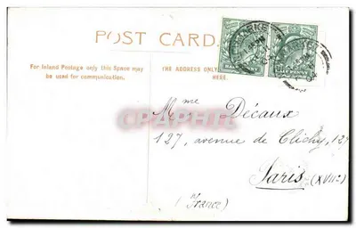 Bilhete postal antigo Exning Stream near Newmarket — Verso