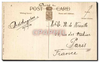 Portal da Dent-de-Lion, Garlinge, I.O. Thanet — editor B.&D.S. 'KROMO' Série, n° 21078 — Verso