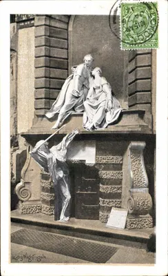 Statua Sprawiedliwości — szczegół rzeźby — wydawca Leay Nightingale