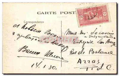 África Occidental — DAKAR — Manipulación de las Arachidíes en los Muelles — Colección General de la A.O.F., Fortier, Dakar — Reverso