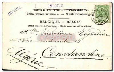 GAND. O Castelo dos Condes — Ed. J. Nahrath, Bruxelas — número de série não visível — Verso