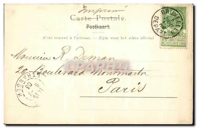 Igreja de São Gudule — Bruxelas — Stengel & Co., Dresde 4086 — Verso